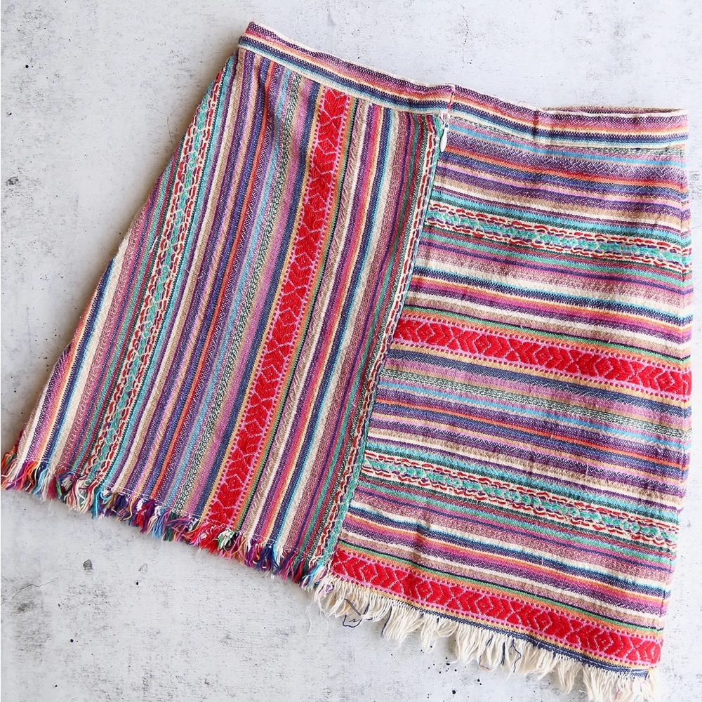 Colorful High Waisted Boho Skirt - image 3